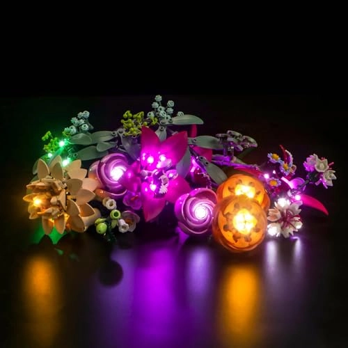Light Kit for LEGO Pretty Pink Flower Bouquet 10342 - LED Lighting Battery Powered