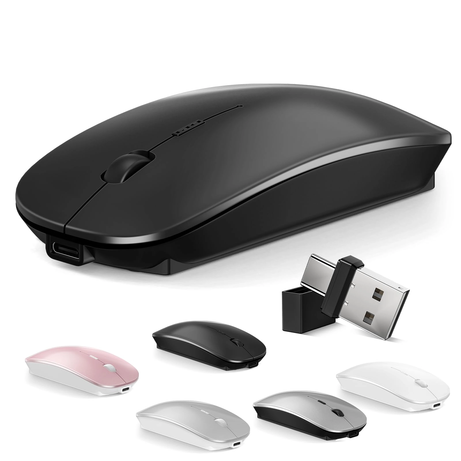 Normdecos Rechargeable Silent Optical Mouse - Wireless