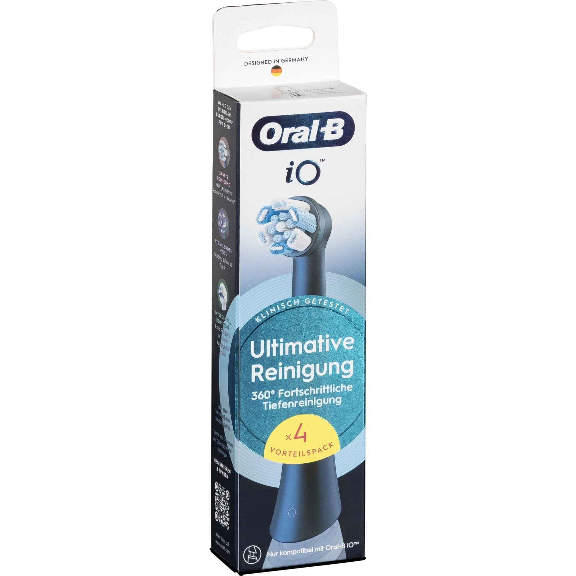 iO Series Ultimate Clean Replacement Brush Head - Black 4 Count