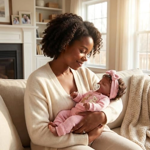 Bellita Reborn Baby Doll - 20 Inch Vinyl Cotton Black Girl Ages 3+