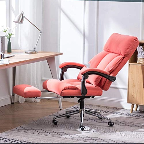 Desk Chair - PU Leather Brown High Back