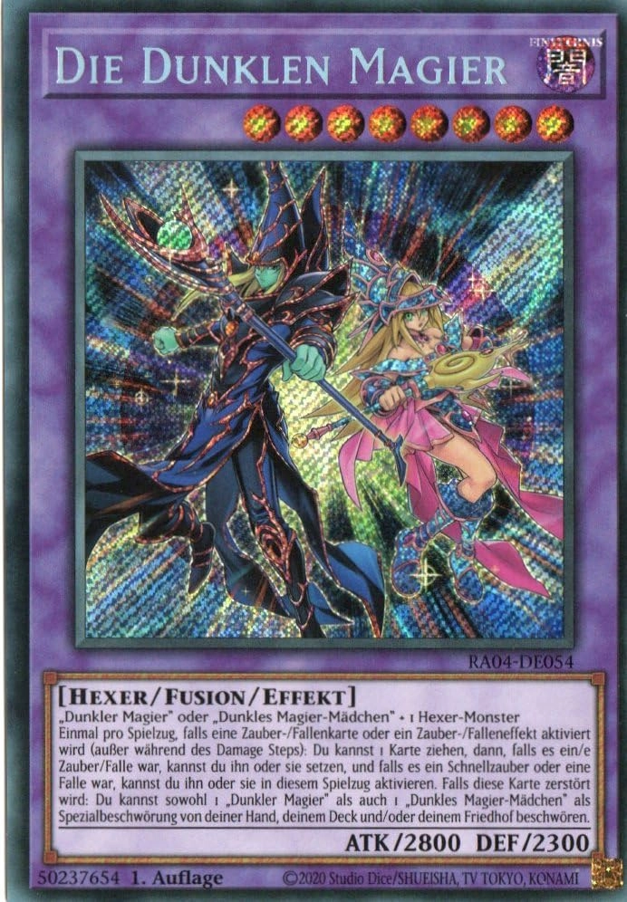 MZTCG (Near Mint) The Dark Magicians - Secret Rare German 1st Edition