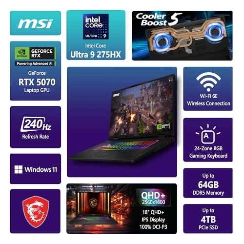 Crosshair 18 A2XWGKG - 18'' Core Ultra 9-275HX 32GB DDR5 2TB SSD