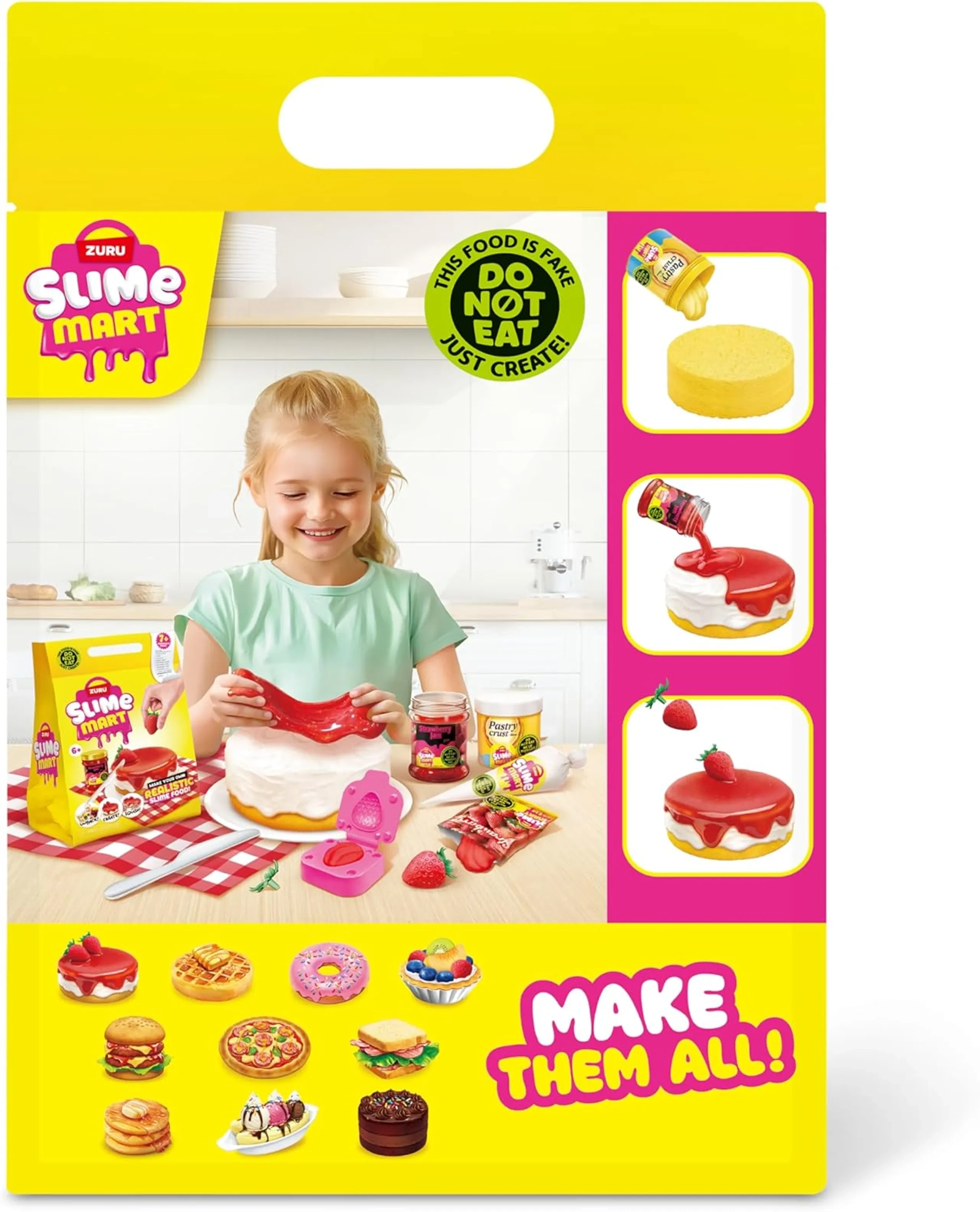Slime Mart Strawberry Cheesecake Kit - 6+ years 12 pcs