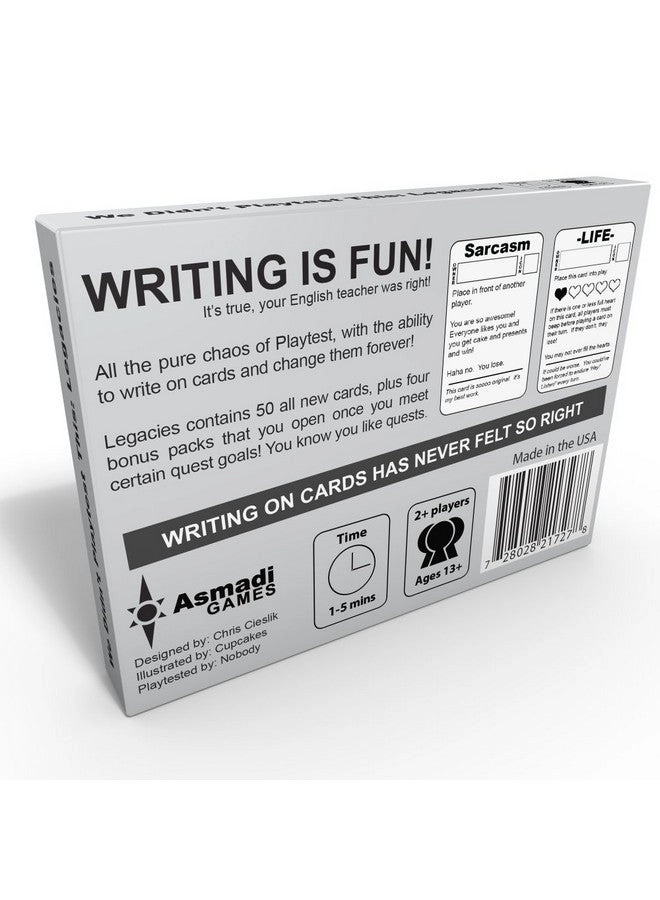 We Didn't Playtest This: Legacies