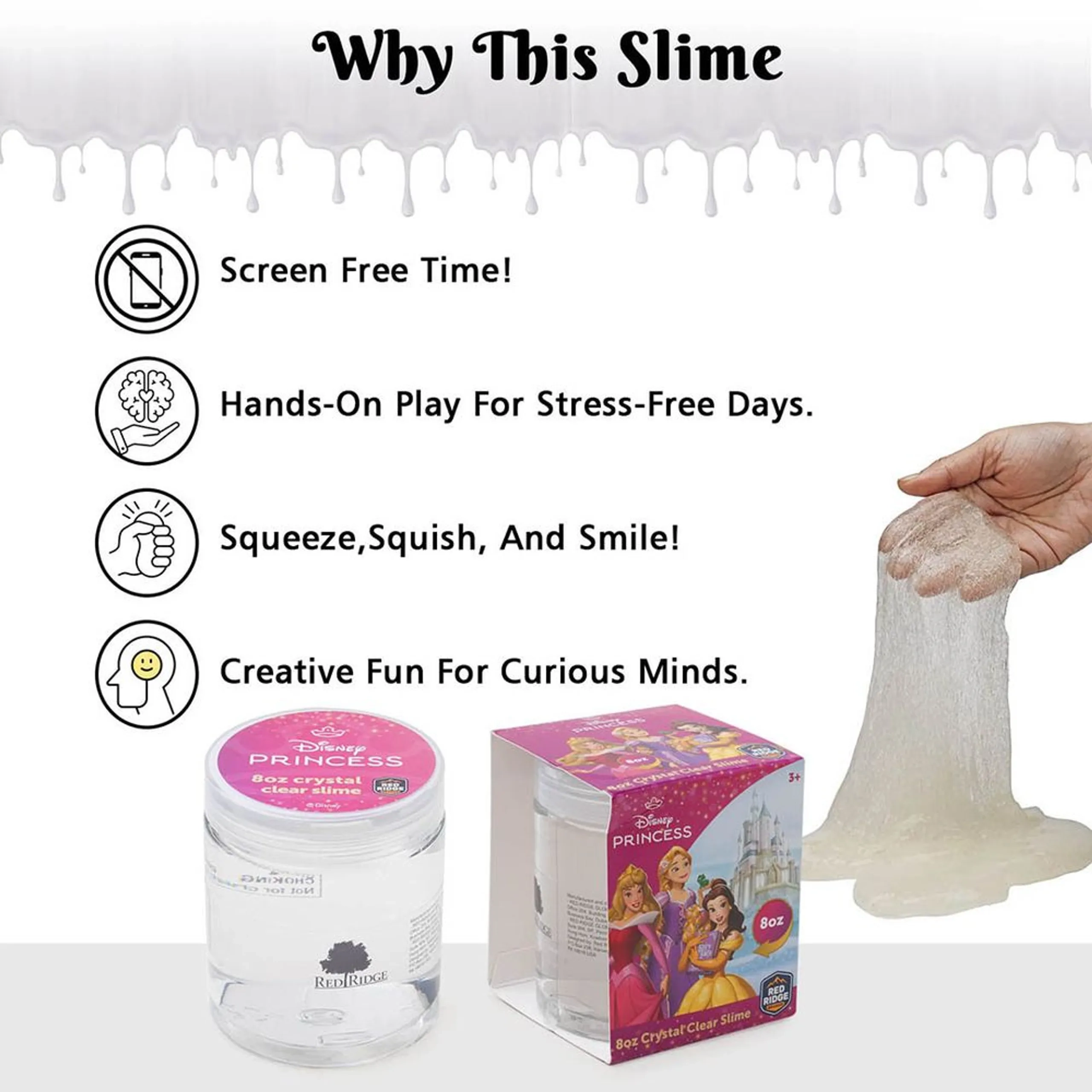 Disney Princess Crystal Clear Slime - 3+ years