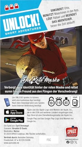 Unlock! Short Adventures: The Red Mask - Family Game - Puzzle Game (German)