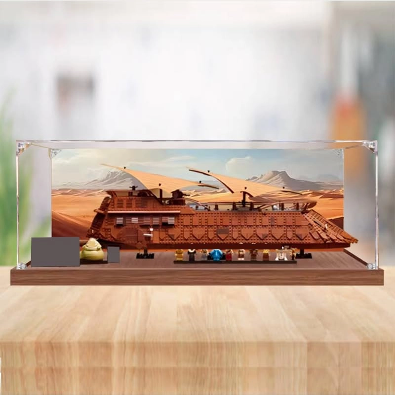 Display Case for 75397 - 32.67x11.81x11.81in. Wood Bottom+background