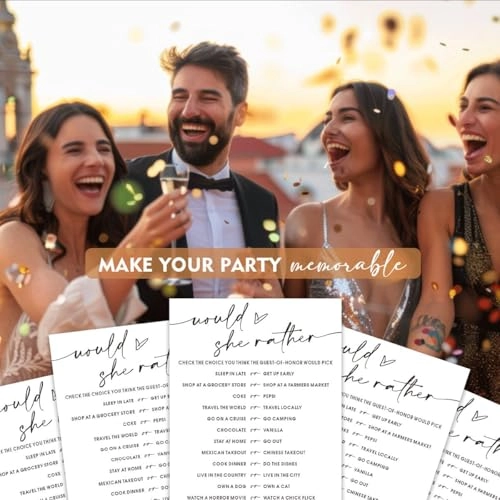 Bridal Shower Bingo - 25 pieces Unisex-Adults