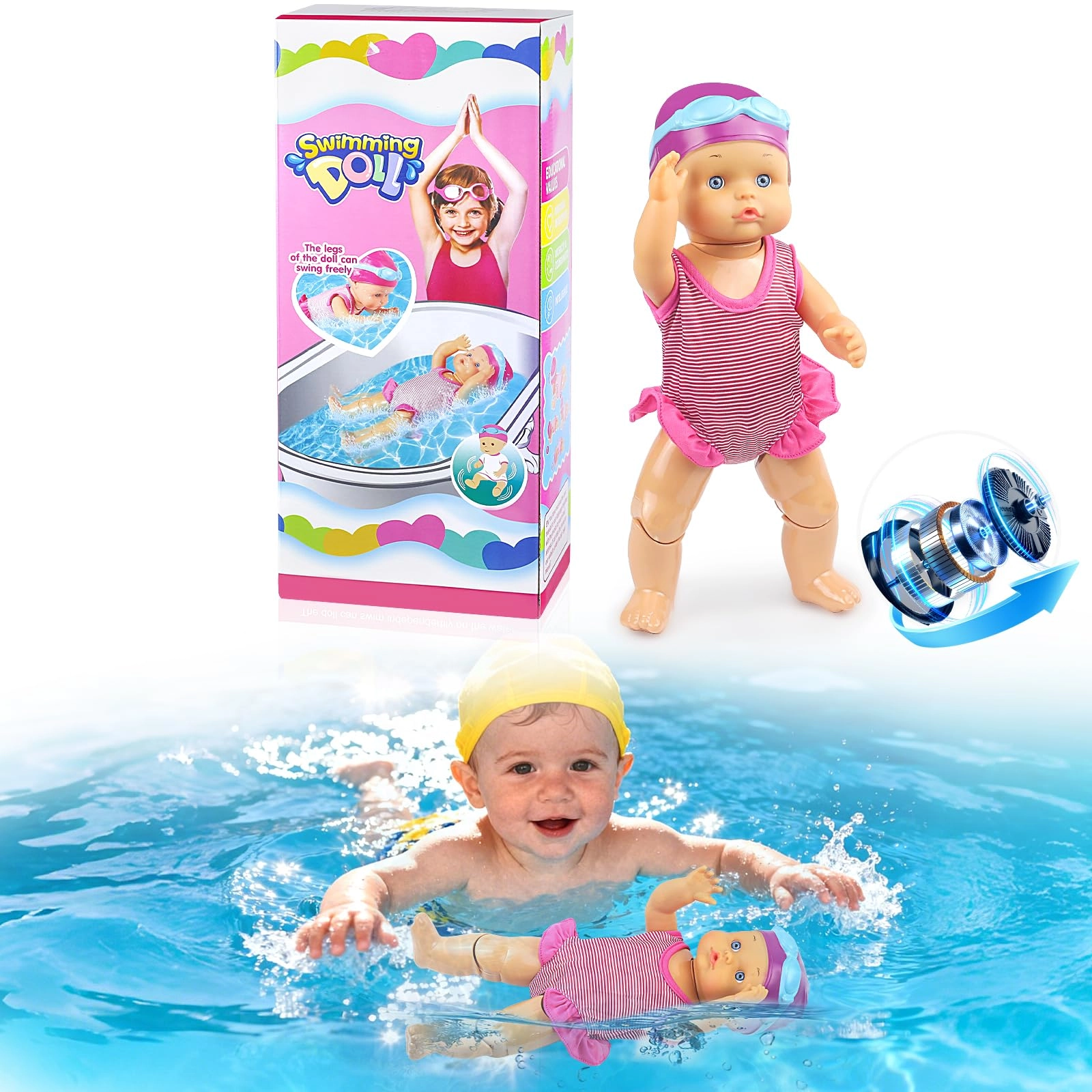 PUENBKO Swimming Baby Doll - Electric Waterproof