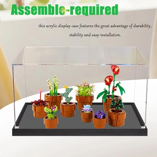 Acrylic Display Case - 15.74x7.87x7.87inches Wooden Base