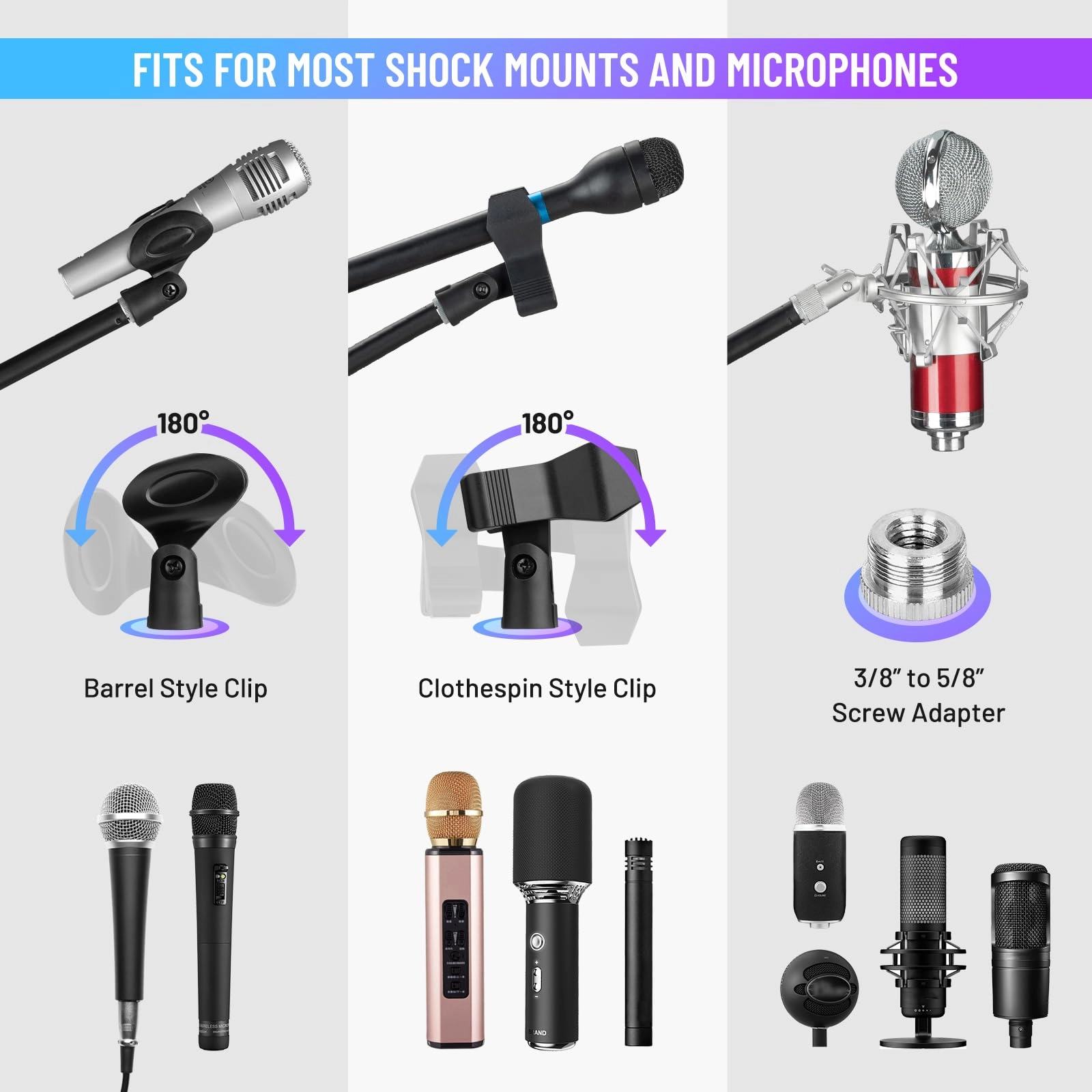 Desktop Microphone Stand - Black Tripod