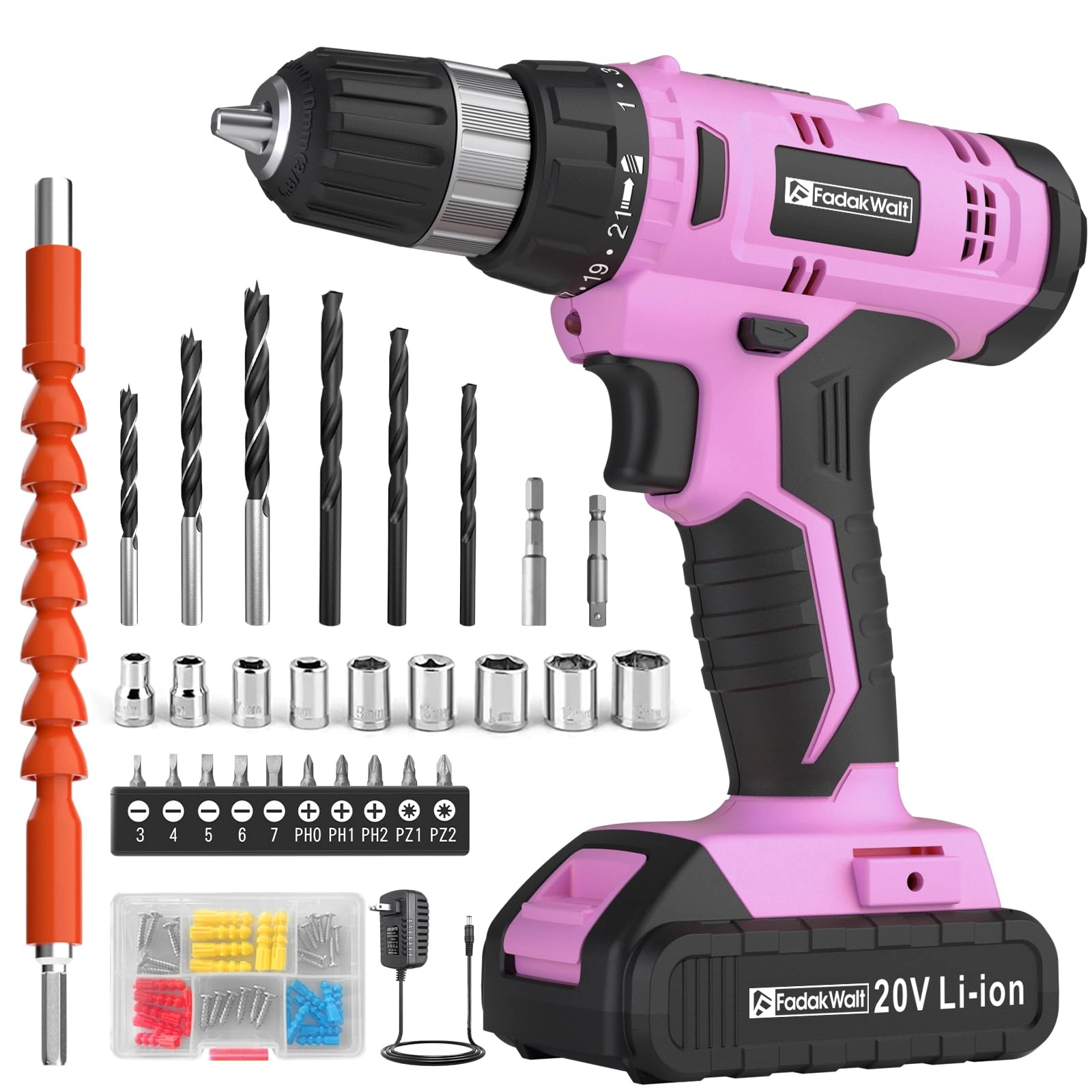 Cordless Drill Set - 2 Amp Hours 20 Volts