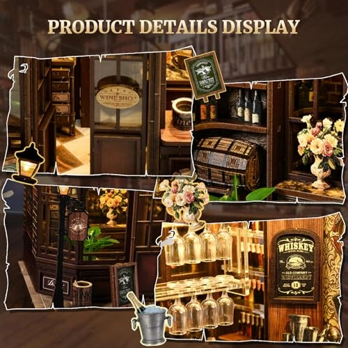 Miniature Tavern 3D Wooden Puzzle (AW03-001) - 1 pcs, LED