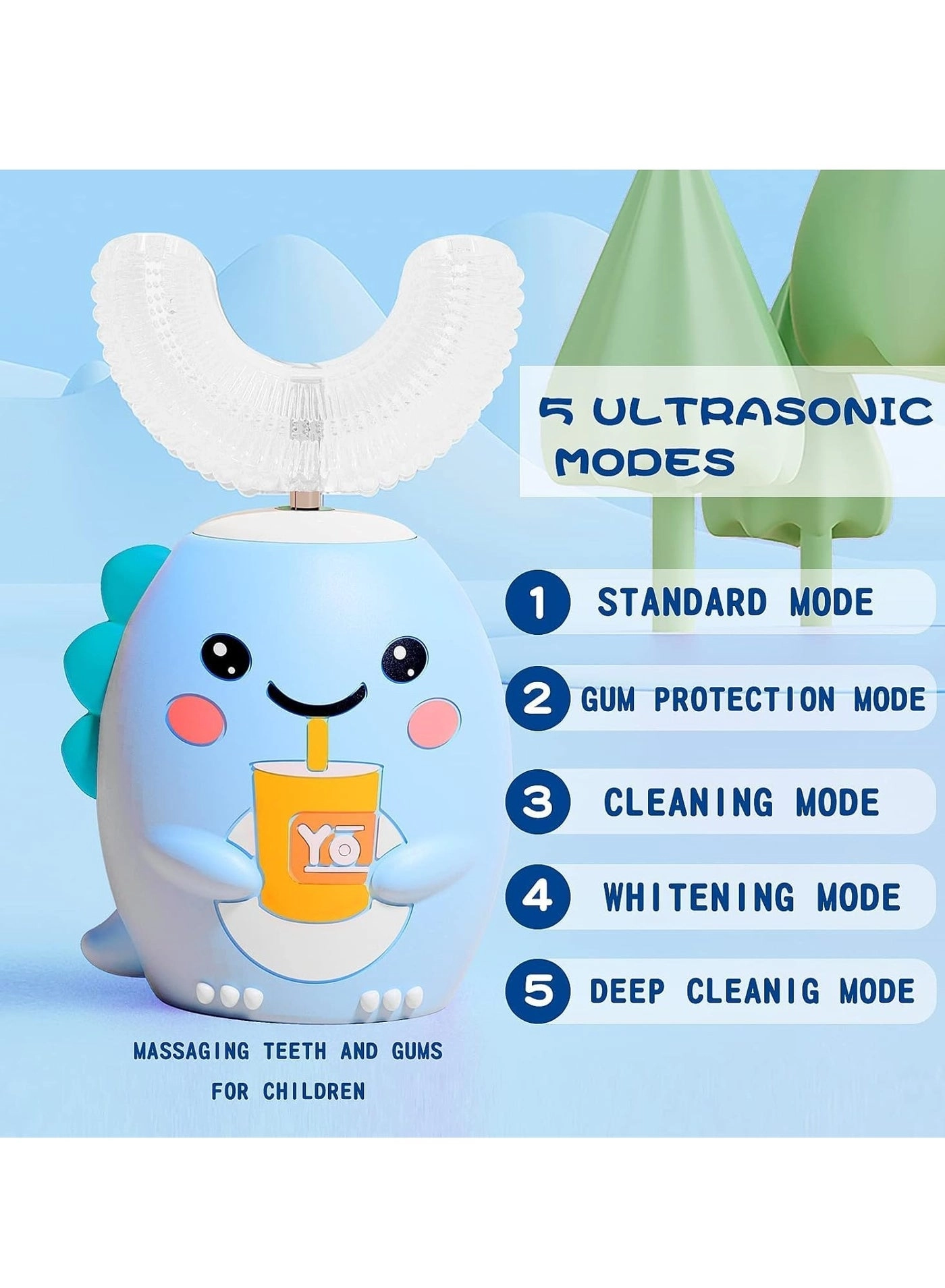 electric toothbrush - Kids U Shaped 4 Brush Heads