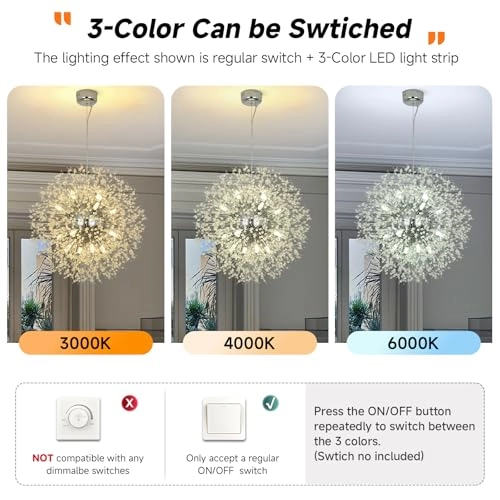 Dandelion Modern Fireworks Chandelier - 55cm to 100cm