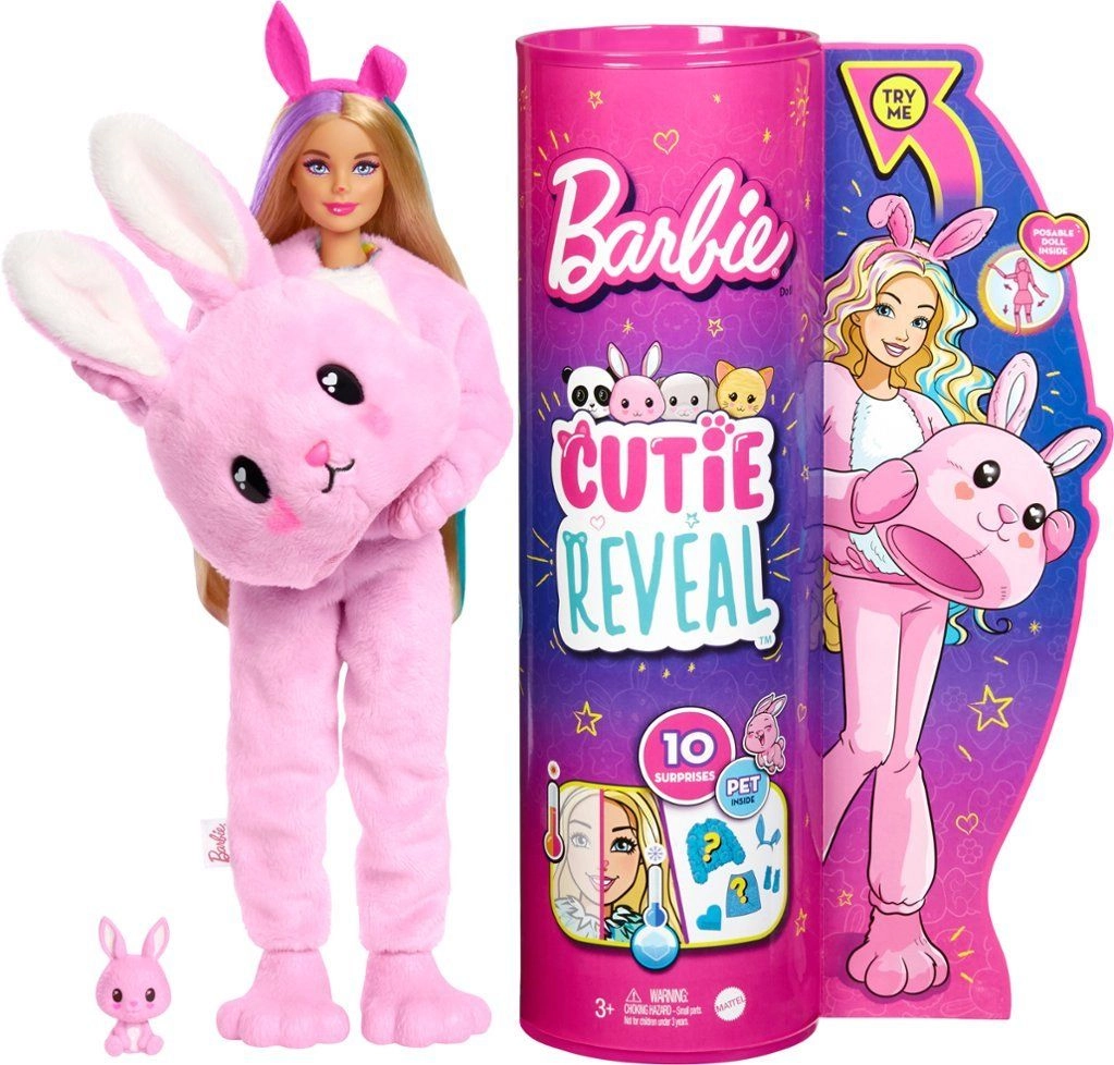 Barbie Cutie Reveal - Bunny Plush Costume with Pet Color Change