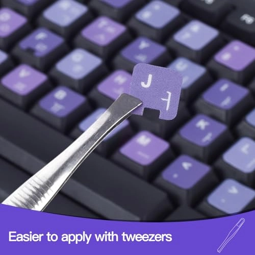 Korean Keyboard Sticker - Korean-English + Tweezers