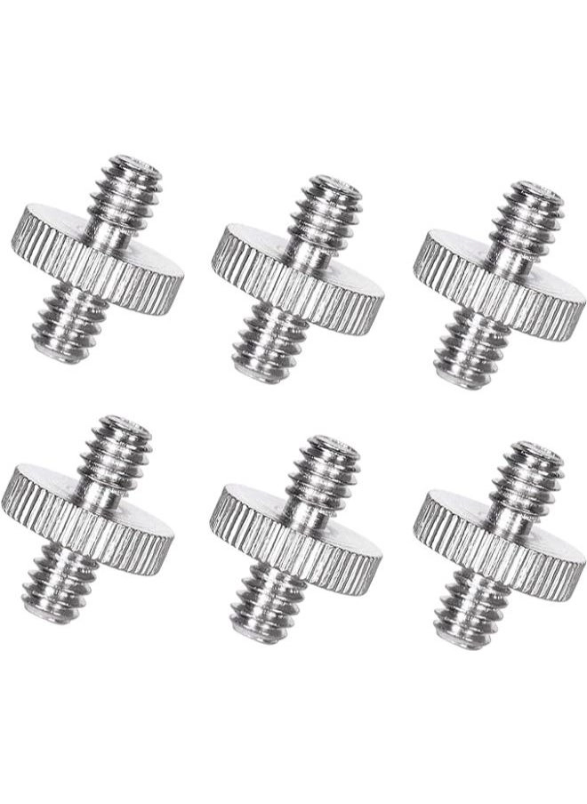 Easy Life 1/4-20 male to 1/4-20 male screw adapter - 6 Pieces Double Head