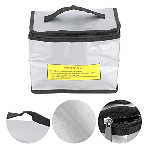 Li Po Safe Bag - Fireproof Silver 18x21.5x15cm