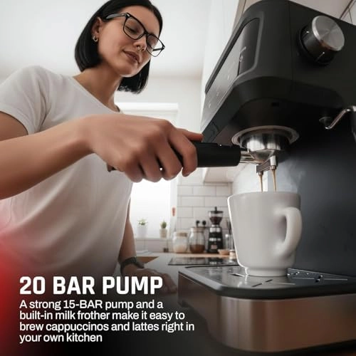 Brewcraft Pro - 20 Bar Smart Touch Milk Frother