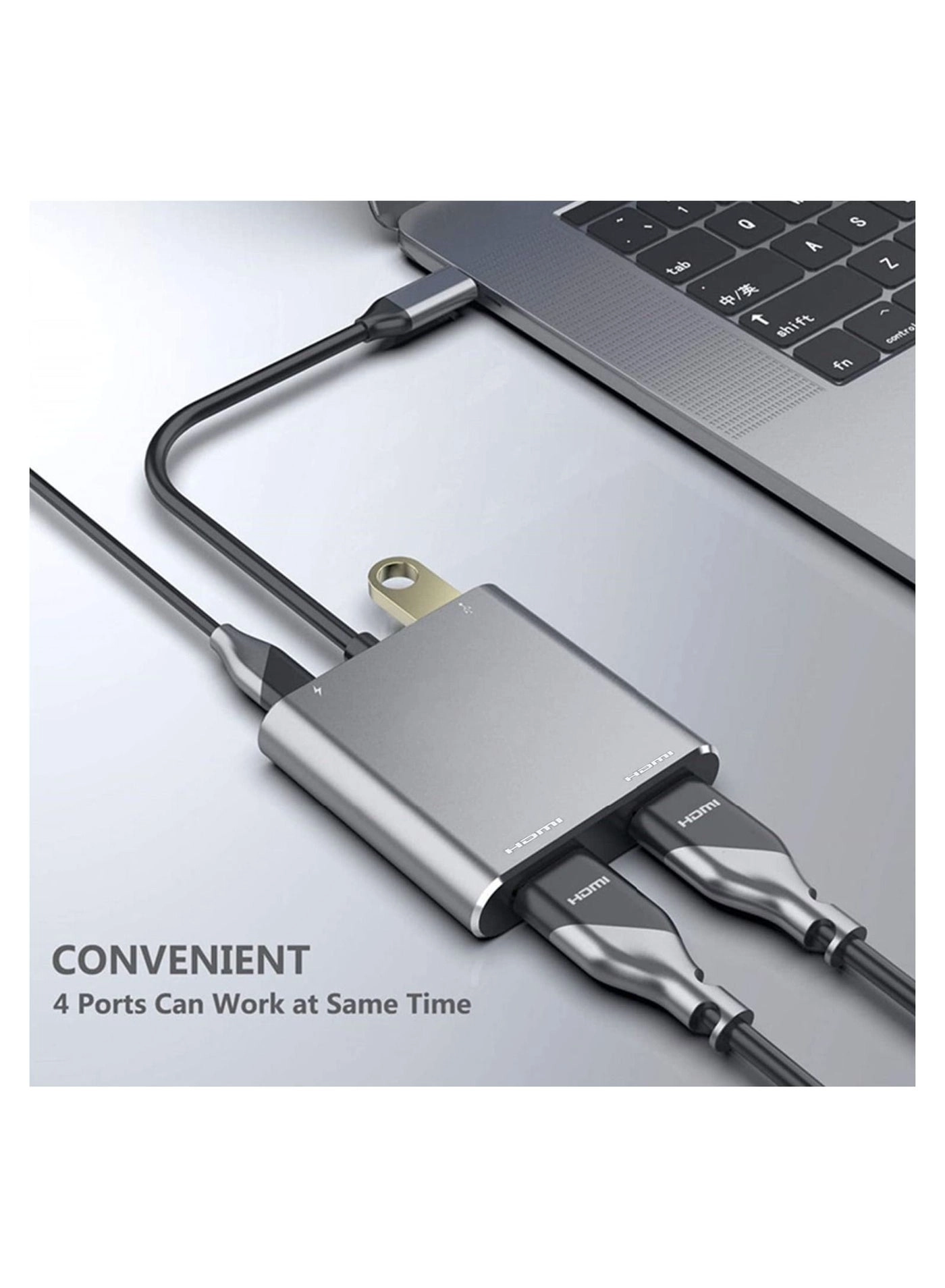 USB C to Dual HDMI Adapter - USB C Windows MacOS