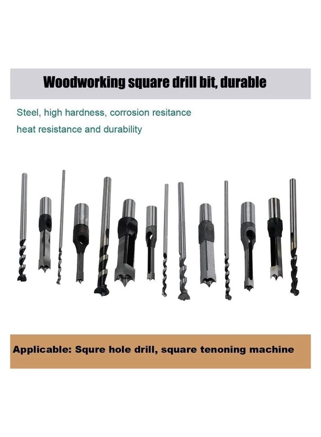 Square hole drill bits - bearing steel 1/2 inch 1/4 inch 3/4 inch 3/8 inch 5/8 inch 5/16 inch 9/16 inch