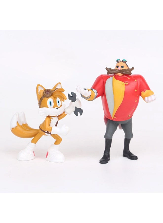 Sonic The Hedgehog Action Figure Toy Set 6 pcs