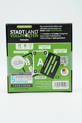 Stadt Land Vollpfosten: Football Edition - Card Game (German)