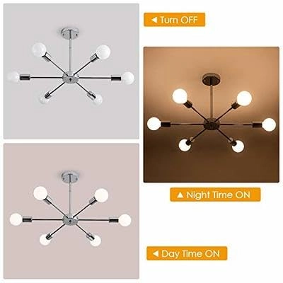 245/6 Light Chandelier - silver E26/27