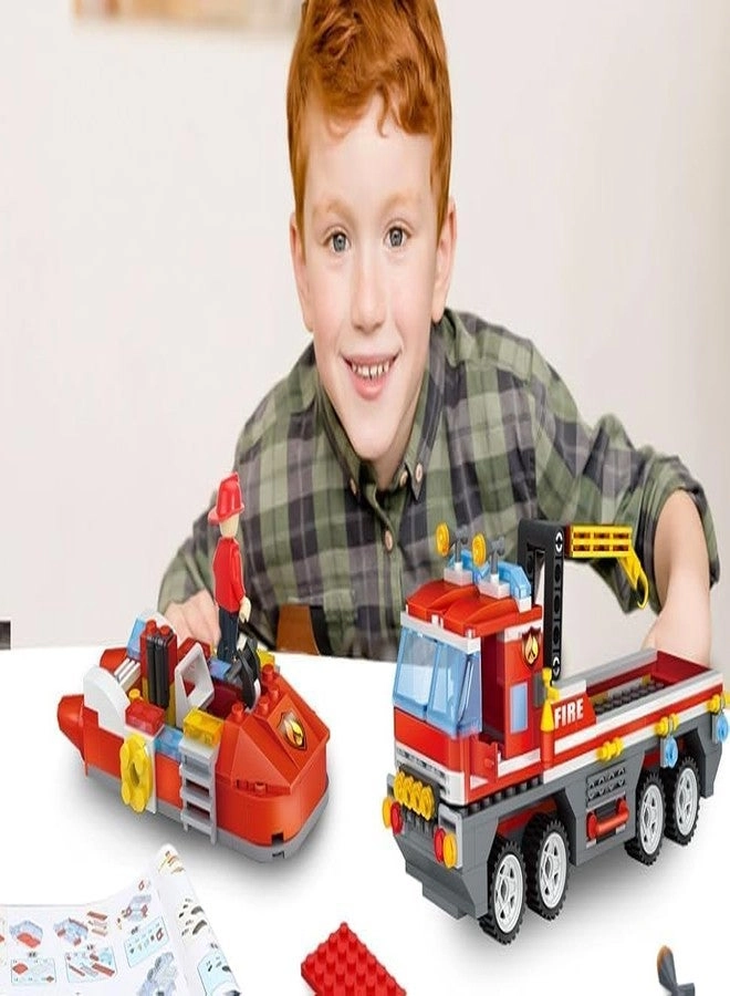 City Fire Rescue Truck + Boat - 354 pcs