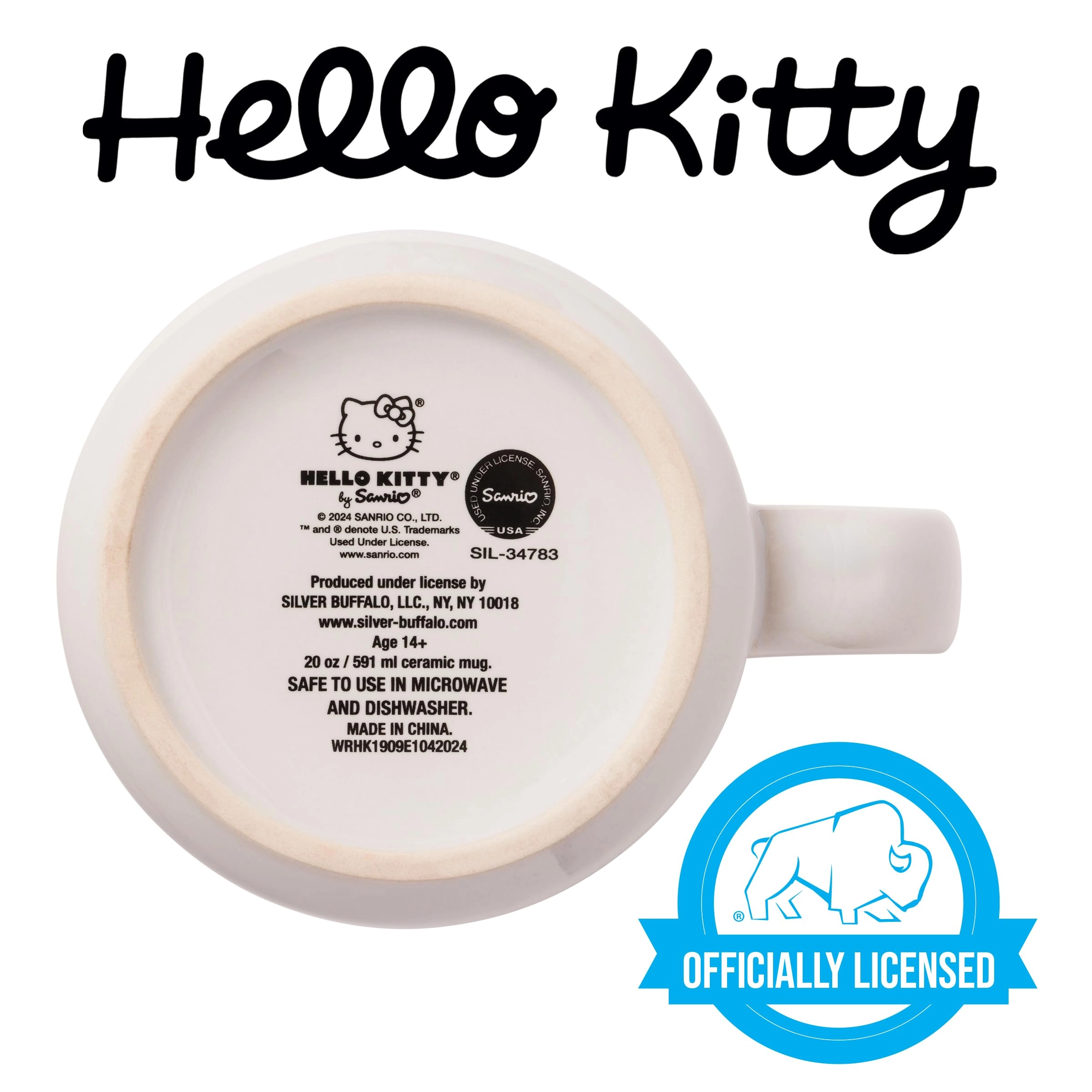 Hello Kitty Cheetah Head Ceramic Camper Mug - 1 pcs