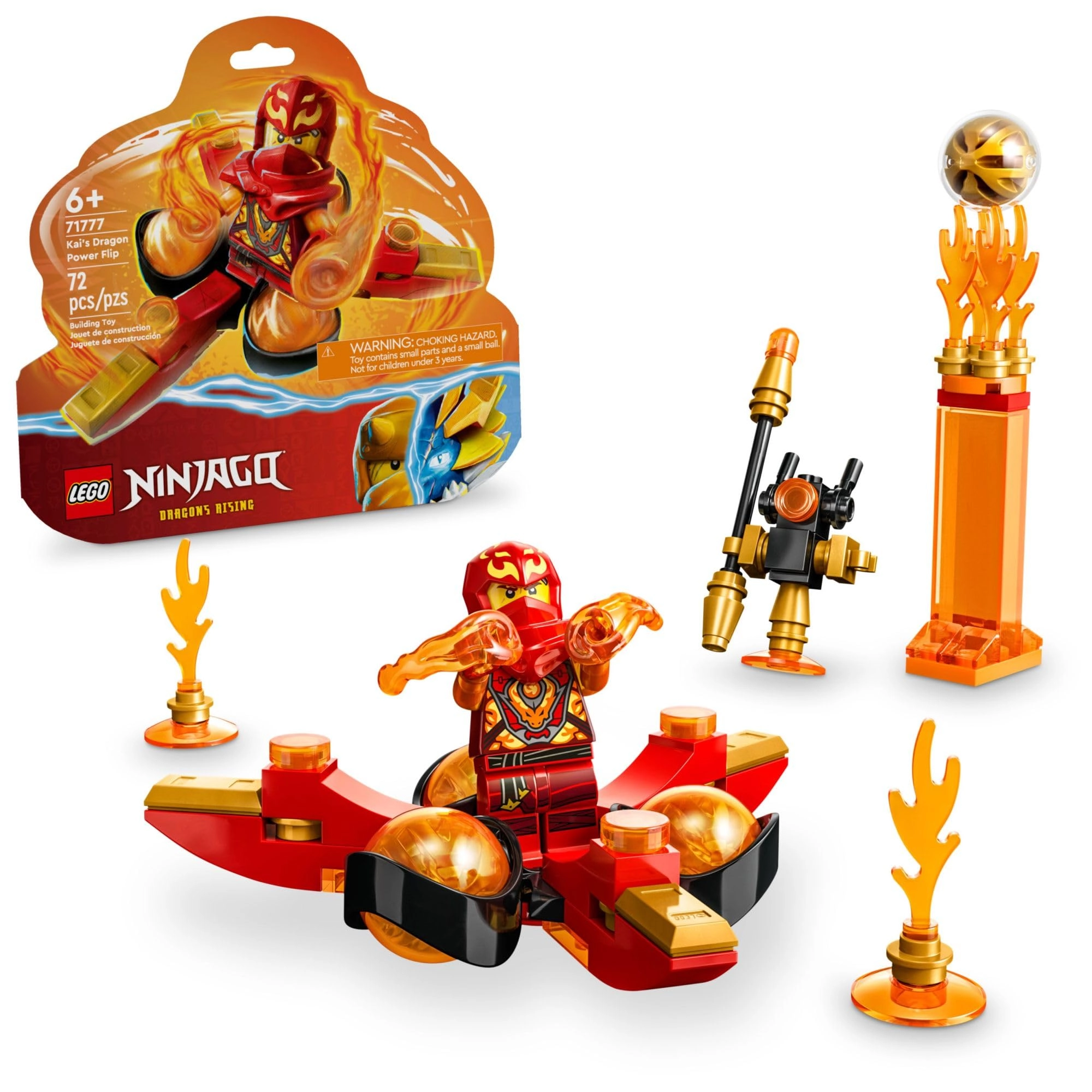 LEGO NINJAGO Kai’s Dragon Power Spinjitzu Flip (71777)