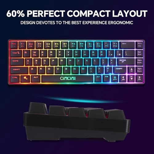 60% Wireless Gaming Keyboard + Wireless Gaming Mouse - 2.4G Wireless