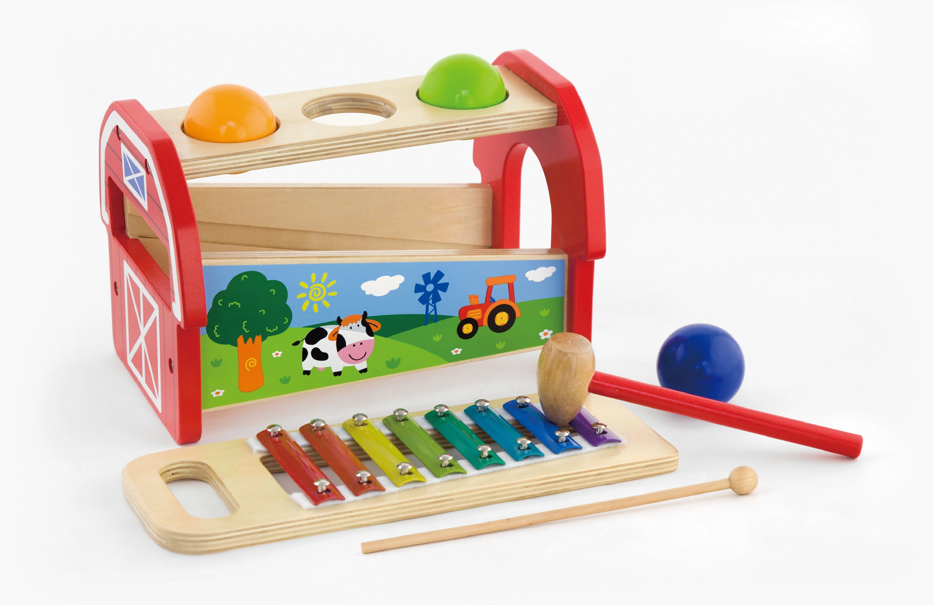 Viga Pounding Bench + Xylophone Musical Toy - 18 months+