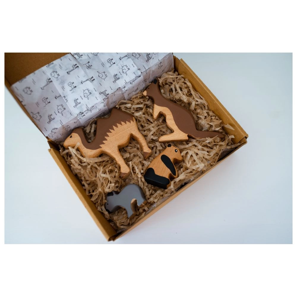 Wooden Exotic Animals Set - 2 years & above 4 pieces