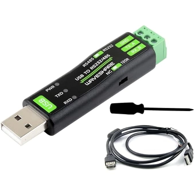 Waveshare USB TO RS232/RS485 SERIAL CONVERTER ADAPTER - FT232RNL Compatible with Mac/Linux/Android/Win11/10/8.1/8/7