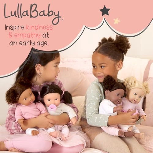 Baby Doll - 14-Inch Brown Eyes + Floor Pillow Set - Plush Ages 2+