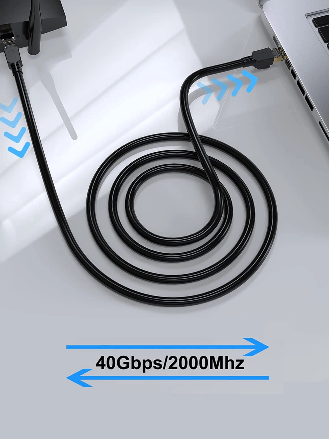 Cat 8 Ethernet Cable - 25 ft