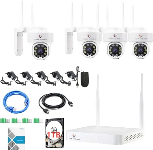 10 Channel Wireless Security PTZ Camera System - 4pcs 10 5MP