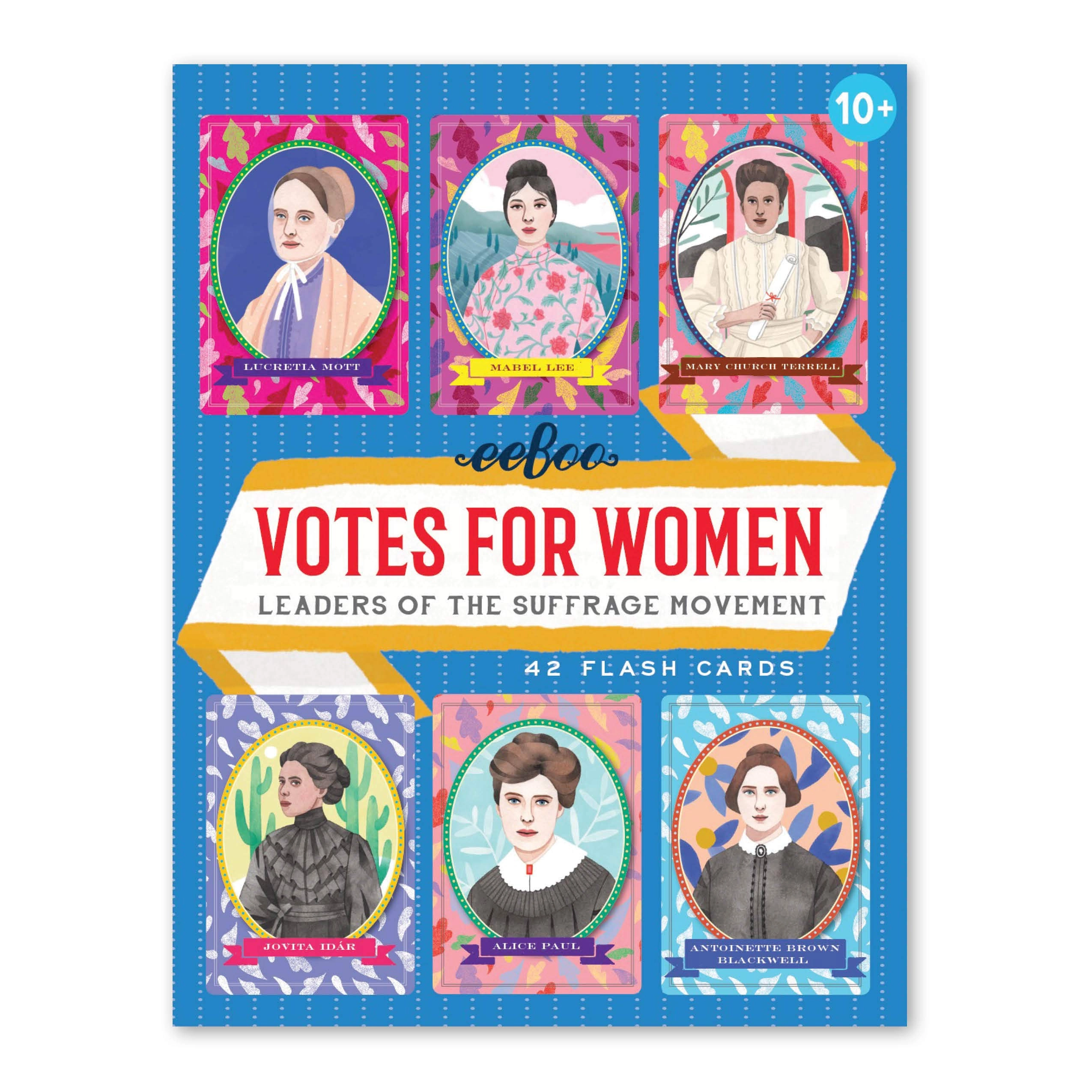 eeBoo Votes for Women Flash Cards - 10 years and up 45 pieces