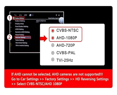 Rear View Parking Camera - Night Vision 1080p/720p