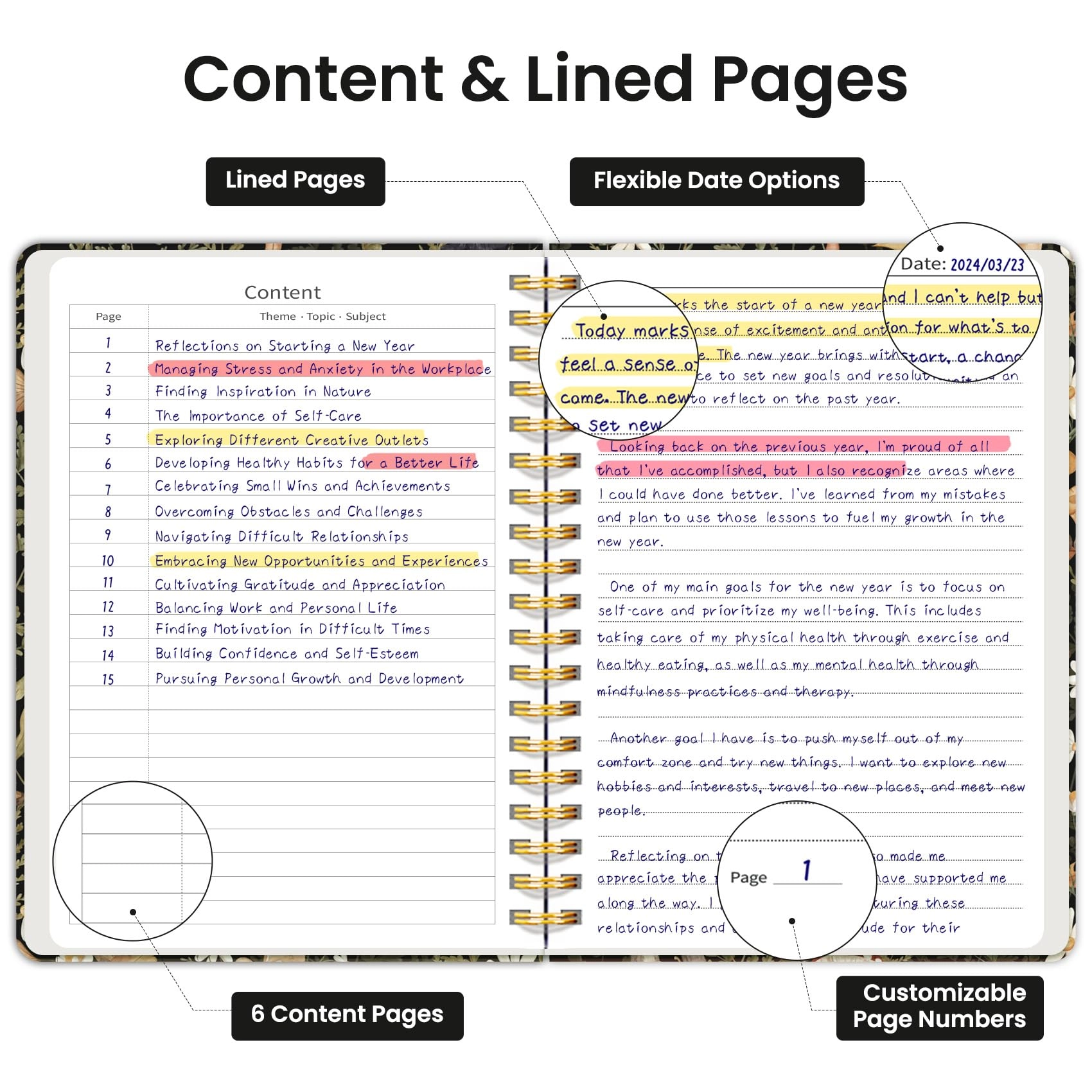 Spiral Notebook B5 Spiral - Lined 300 Pages