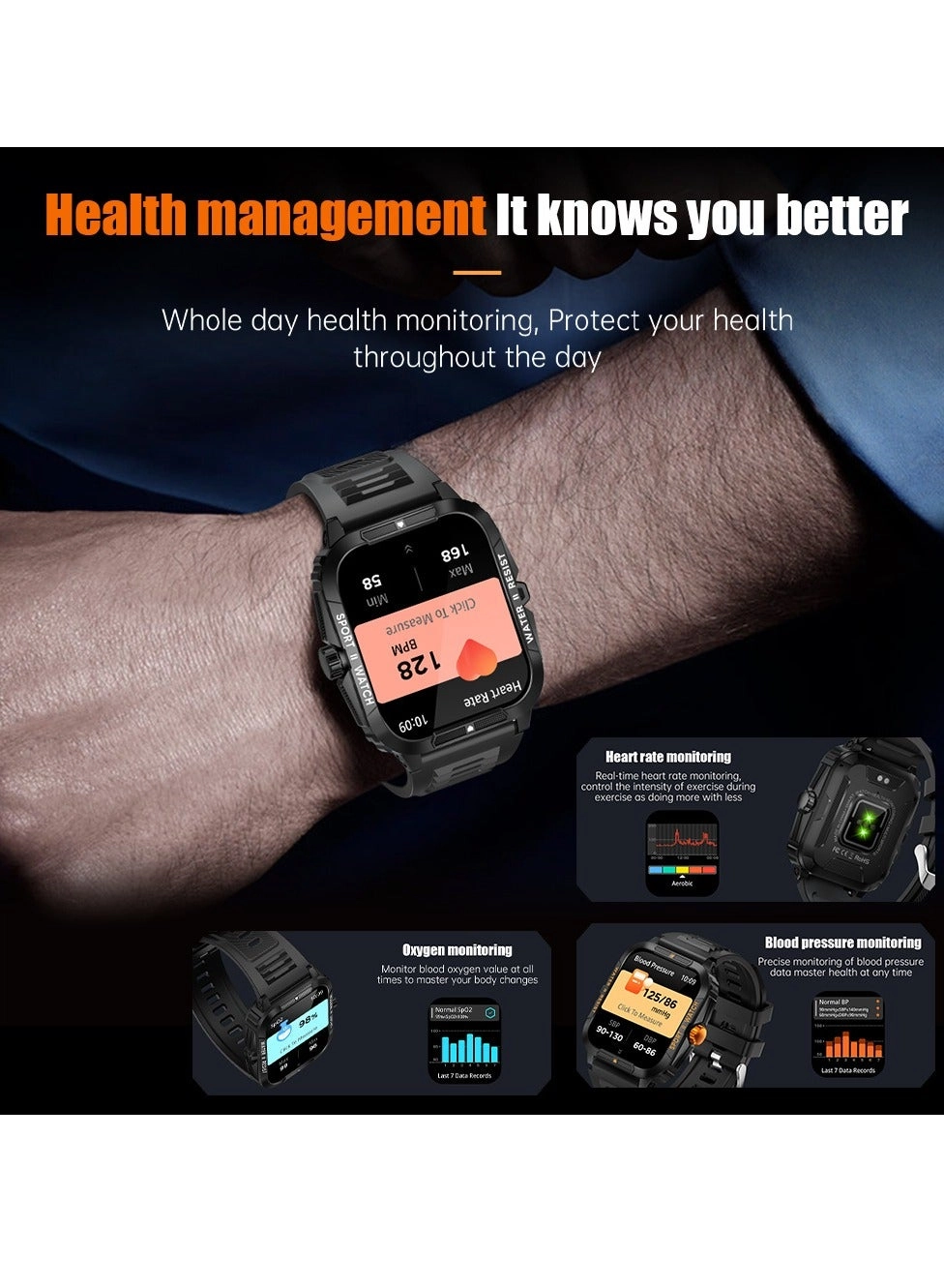 Military Smart Watch GPS
