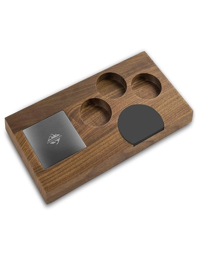 CrossCreek Espresso Tamping Station - Walnut 51/54/58mm Portafilter