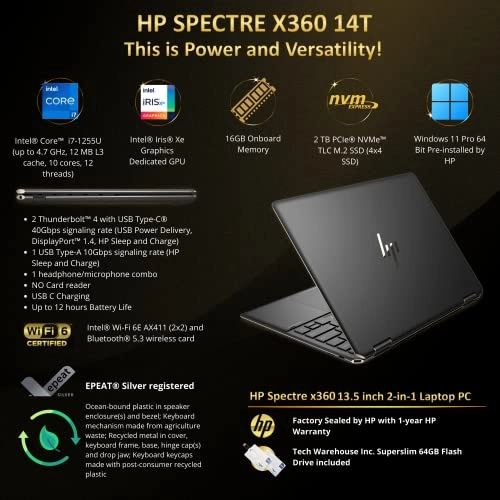 Spectre x360 14T - 13.5'' Core i7 16GB DDR4 2000GB SSD