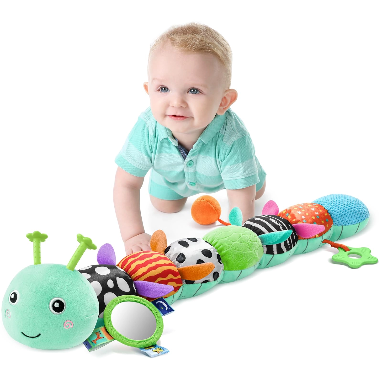 LIGHTDESIRE Musical Caterpillar - 6-12 Months Plush, Cotton Animal 1.0 Count