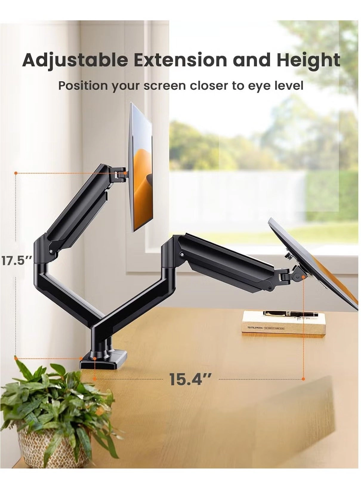 Dual Monitor Desk Mount Stand - 2