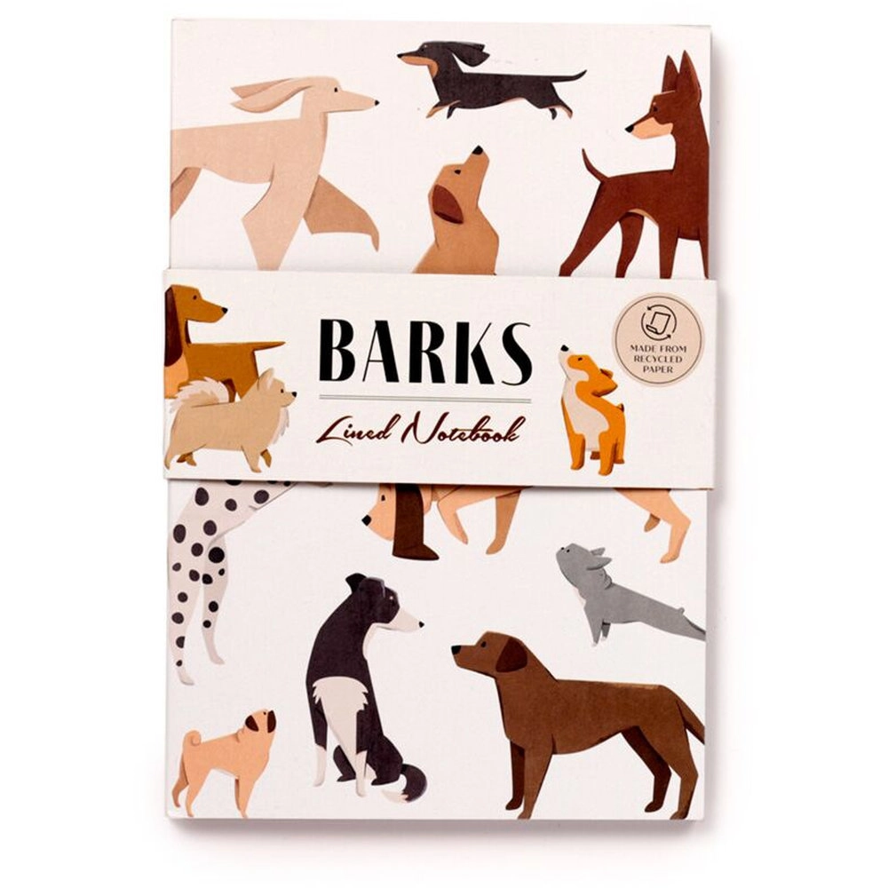 Puckator Barks Dog A5 Softcover - Lined 60 Pages