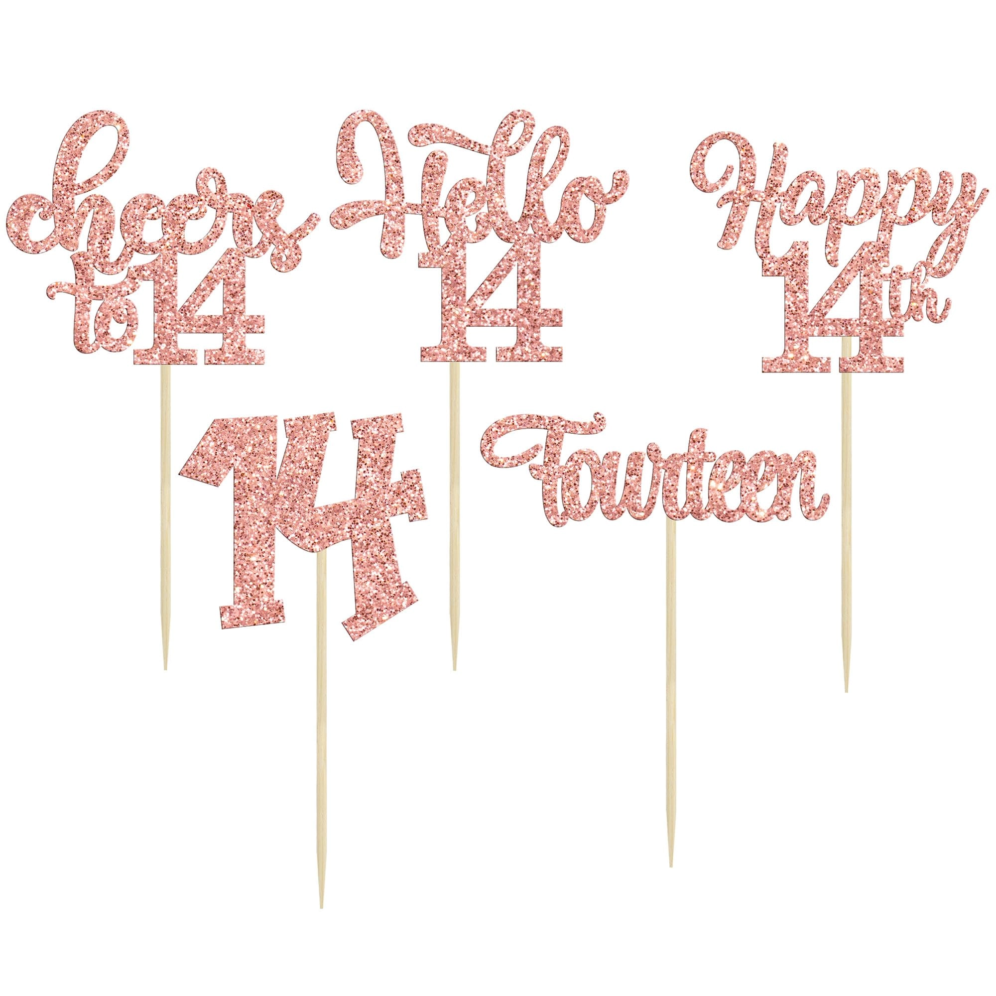 8th Birthday Cupcake Toppers - 30Pcs